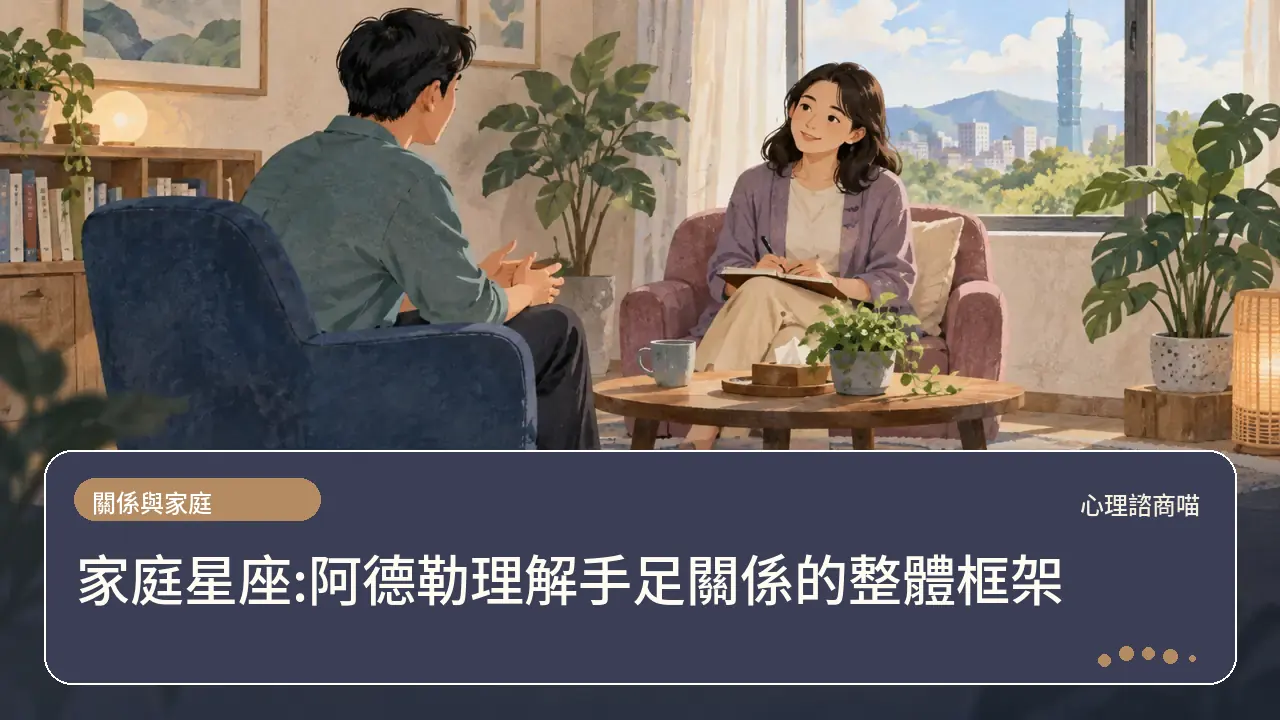 家庭星座:阿德勒理解手足關係的整體框架主題插畫