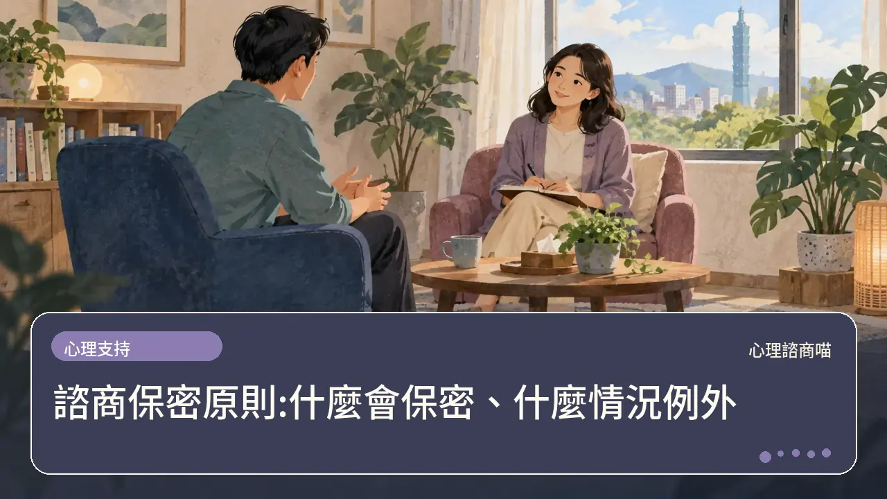 諮商保密原則:什麼會保密、什麼情況例外主題插畫