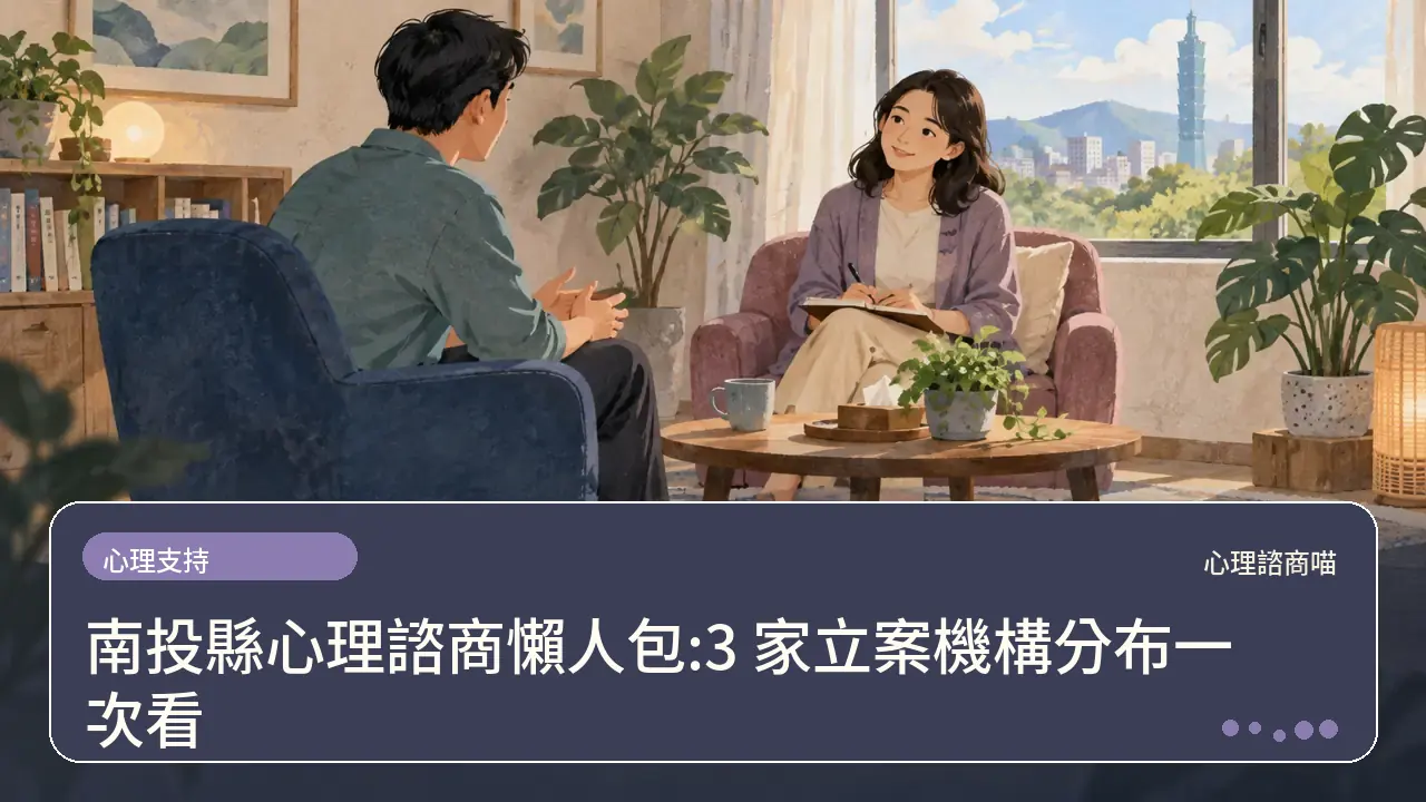 南投縣心理諮商懶人包:3 家立案機構分布一次看主題插畫