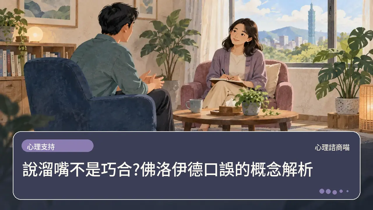 說溜嘴不是巧合?佛洛伊德口誤的概念解析主題插畫