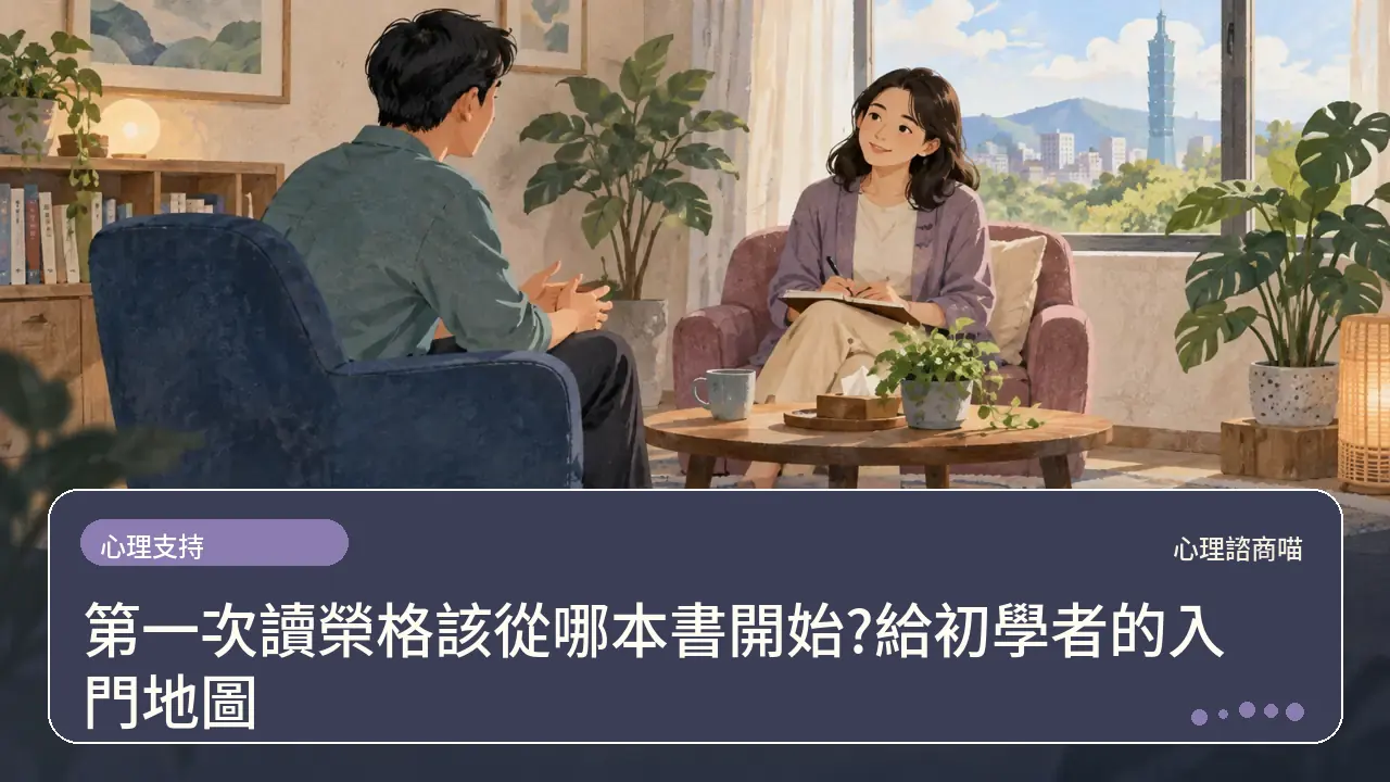 第一次讀榮格該從哪本書開始?給初學者的入門地圖主題插畫