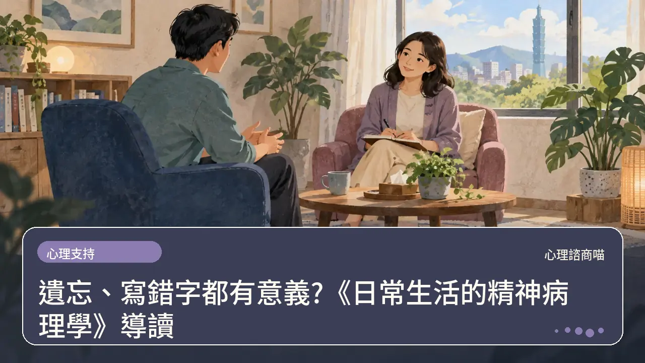 遺忘、寫錯字都有意義?《日常生活的精神病理學》導讀主題插畫
