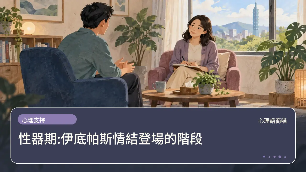 性器期:伊底帕斯情結登場的階段主題插畫