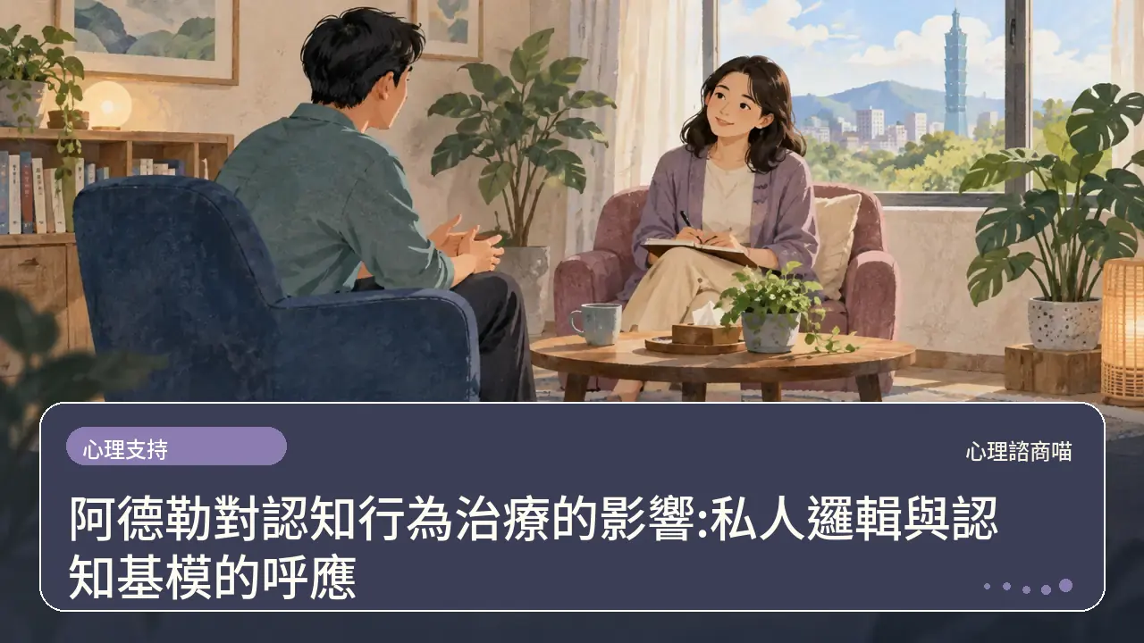 阿德勒對認知行為治療的影響:私人邏輯與認知基模的呼應主題插畫