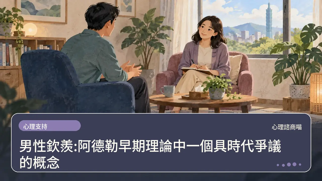 男性欽羨:阿德勒早期理論中一個具時代爭議的概念主題插畫
