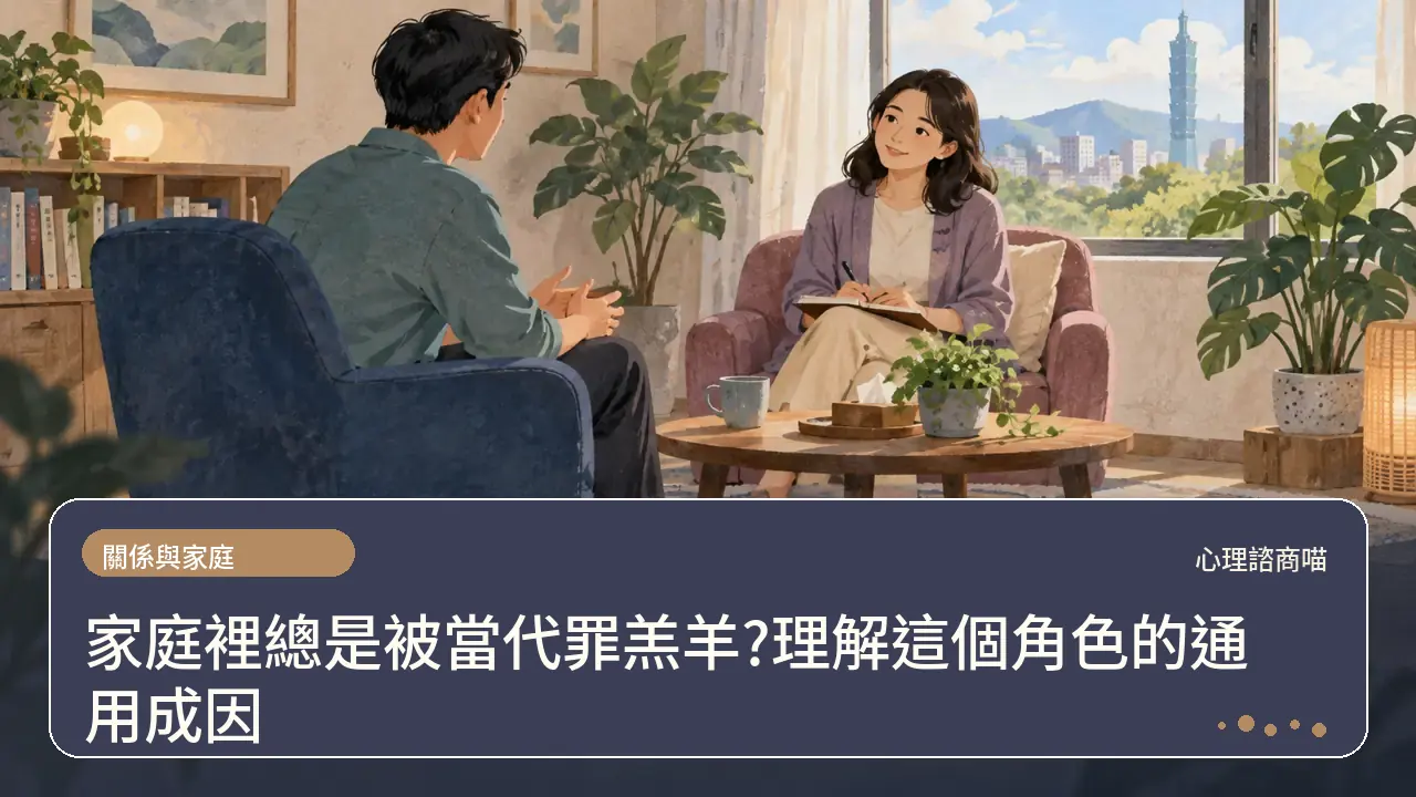 家庭裡總是被當代罪羔羊?理解這個角色的通用成因主題插畫
