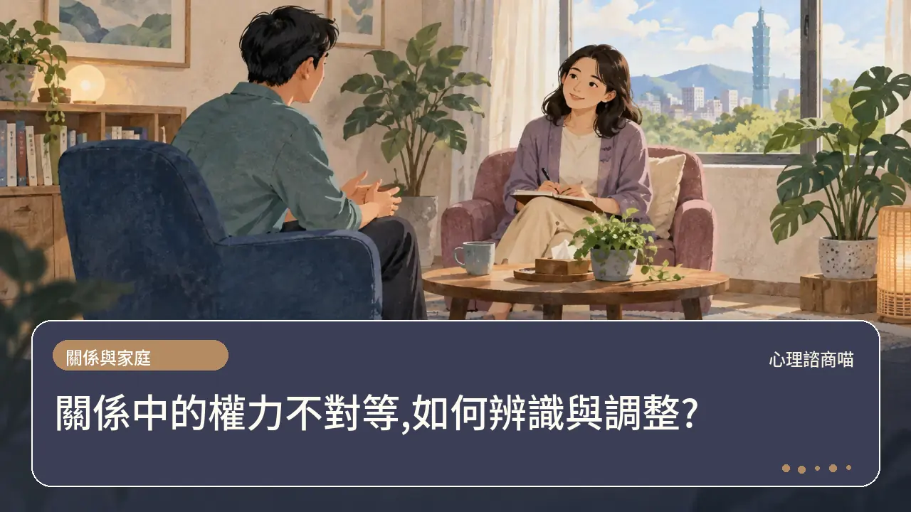 關係中的權力不對等,如何辨識與調整?主題插畫